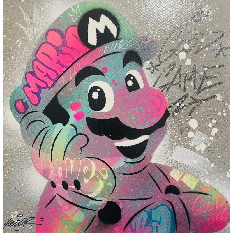 Painting Mario by Kedarone | Painting Pop-art Pop icons Graffiti Acrylic