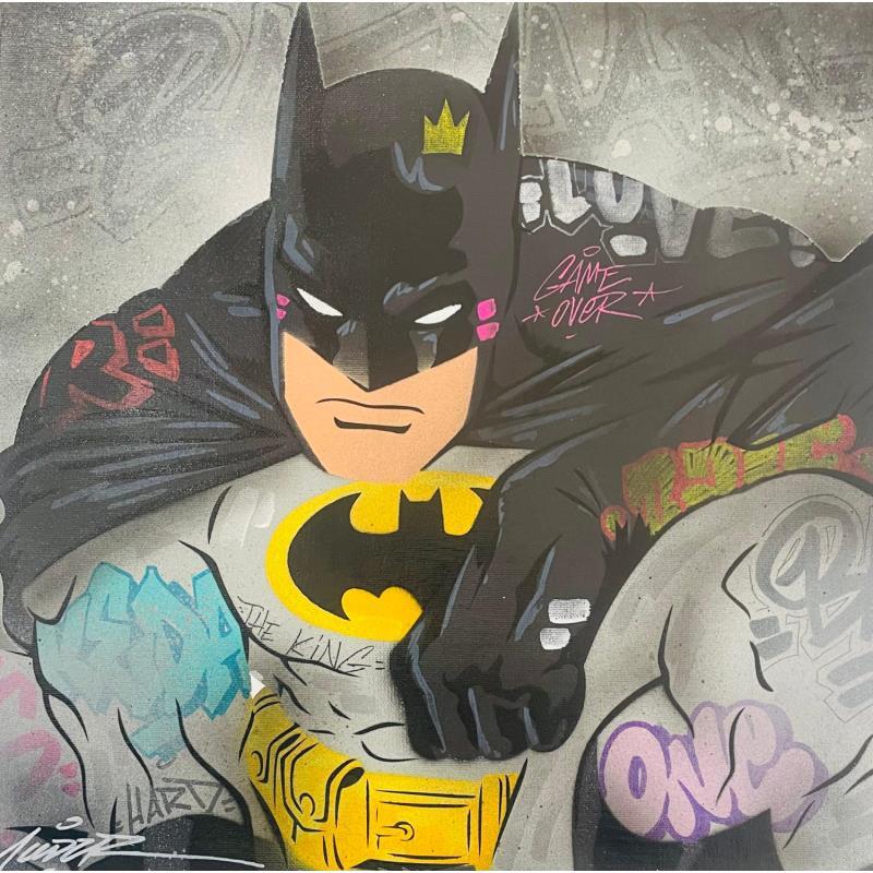 Painting Batman by Kedarone | Painting Pop-art Pop icons Graffiti Acrylic