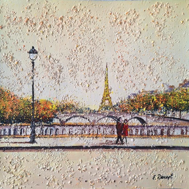 Painting Balade à Paris by Dessapt Elika | Painting Impressionism Acrylic Sand