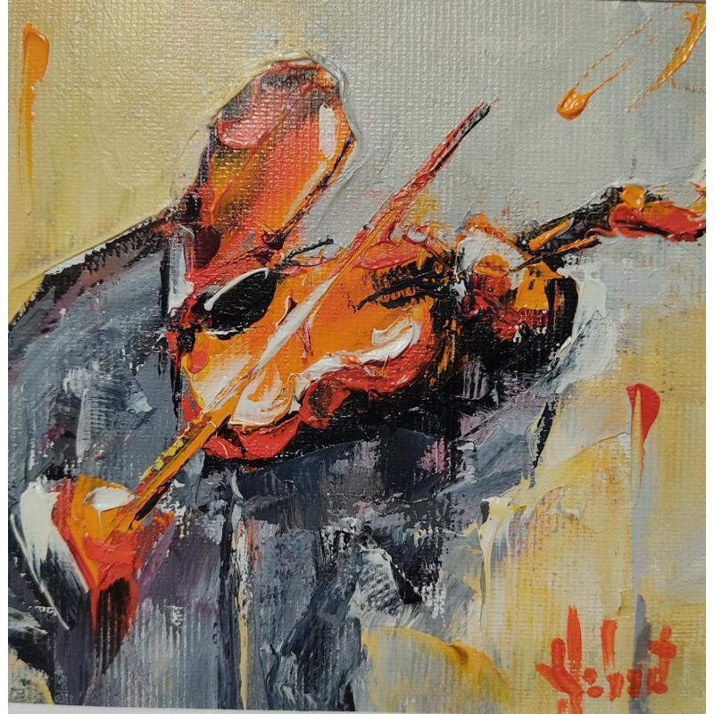 Painting Le violoniste by Hébert Franck | Painting Figurative Oil Landscapes, Marine