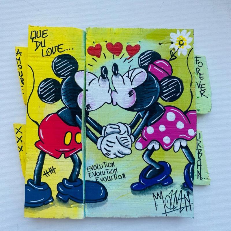 Peinture QUE DU LOVE  par Molla Nathalie  | Tableau Pop-art Acrylique, Bois, Posca Icones Pop