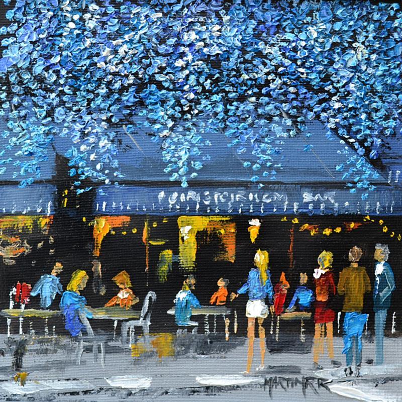 Painting BAR AZUL by Rodriguez Rio Martin | Painting Figurative Oil Pop icons, Urban