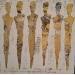 Painting Les Poètes by Rocco Sophie | Painting Raw art Acrylic Gluing Sand Gold leaf Paper