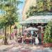 Painting La terrasse du café de Flore en plein été  by Dontu Grigore | Painting Figurative Urban Oil