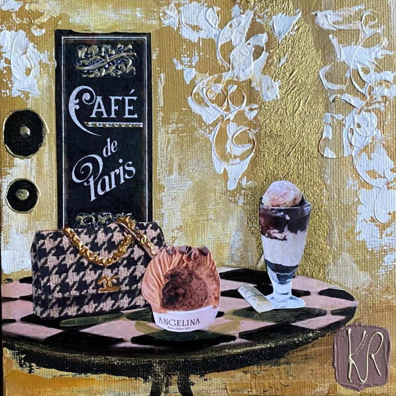 Peinture Les desserts  par Romanelli Karine | Tableau Figuratif Acrylique, Collage, Papier, Pastel, Posca Scènes de vie