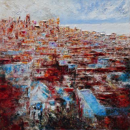 Painting Town by Reymond Pierre | Painting Figurative Oil Urban