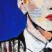 Painting Annie Lennox Eurythmics by G.C.Popartist | Painting Pop-art Portrait Music Pop icons Oil Acrylic Gluing Ink Upcycling Paper