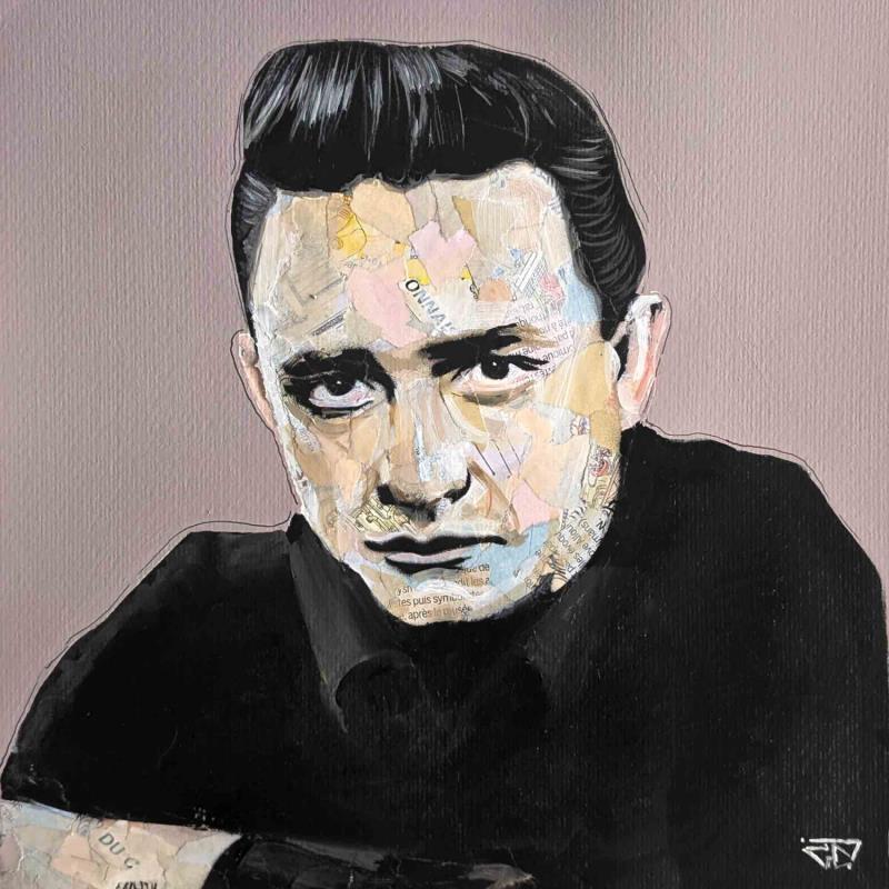 Peinture Johnny Cash par G. Carta | Tableau