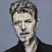 Peinture David Bowie par G. Carta | Tableau Pop-art Portraits Musique Icones Pop Huile Acrylique Collage Encre Upcycling Papier