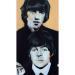 Peinture The Beatles par G. Carta | Tableau Pop-art Portraits Musique Icones Pop Huile Acrylique Collage Encre Upcycling Papier