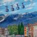 Painting Les bulles de Grenoble  by Degabriel Véronique | Painting Realism Landscapes Urban Life style Oil