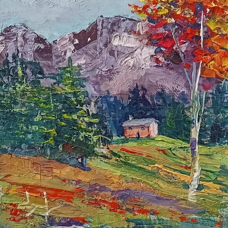 Painting Couleurs d'automne dans la montagne  by Degabriel Véronique | Painting Figurative Landscapes Nature Oil