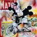 Painting Love bike by Kikayou | Painting Pop-art Pop icons Graffiti Acrylic Gluing