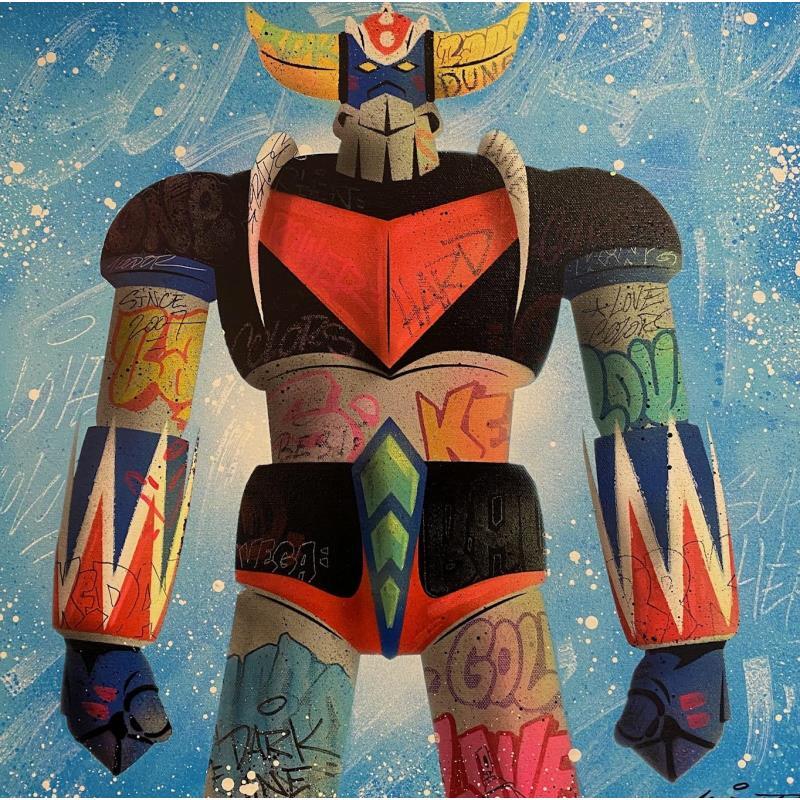 Painting Goldorak by Kedarone | Painting Pop-art Acrylic, Graffiti Pop icons