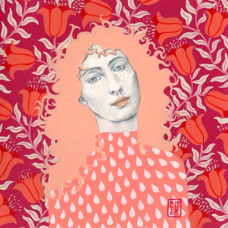 Painting Loane by Alie Loizel | Painting Figurative Acrylic Pop icons, Portrait