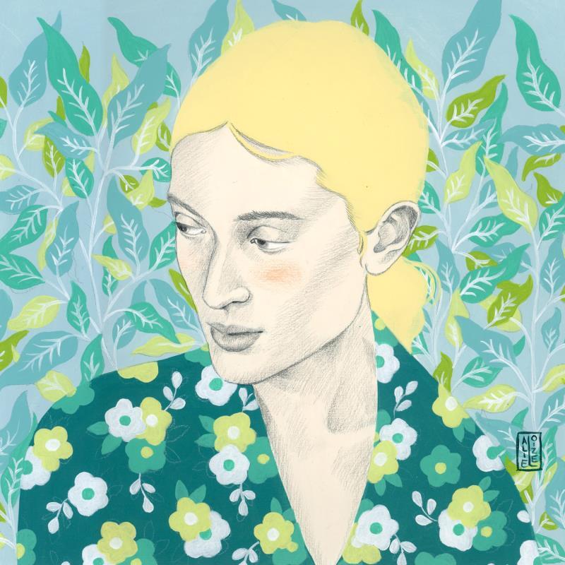 Painting Cassey by Alie Loizel | Painting Figurative Acrylic Portrait