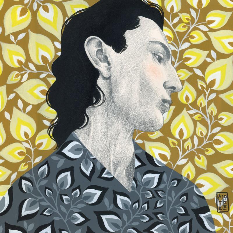Painting Amar by Alie Loizel | Painting Figurative Acrylic Portrait