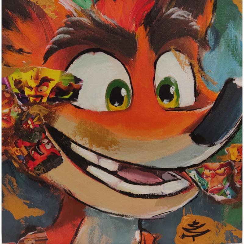 Painting Crash Bandicoot by Caizergues Noël  | Painting Pop-art Acrylic, Gluing Child, Pop icons