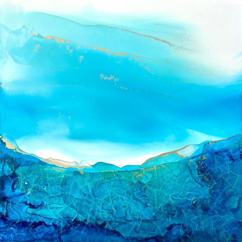 Painting Poésie Marine 2056 by Depaire Silvia | Painting Abstract Landscapes Marine Minimalist Acrylic