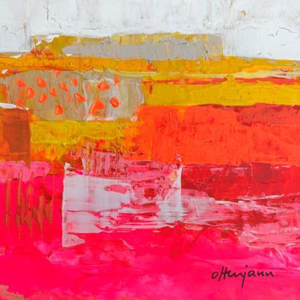 Painting Le soleil dans ton cœur 1 by Ottenjann Andrea | Painting Abstract Acrylic Landscapes