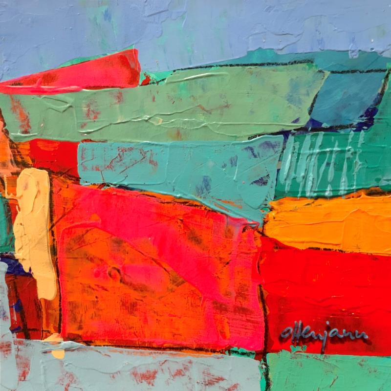 Painting Petit voyage dans le sud 2 by Ottenjann Andrea | Painting Abstract Acrylic Landscapes