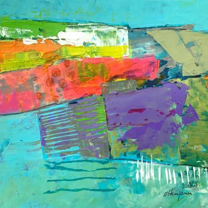 Peinture Rhythmes du sol 1 par Ottenjann Andrea | Tableau Abstrait Acrylique Paysages