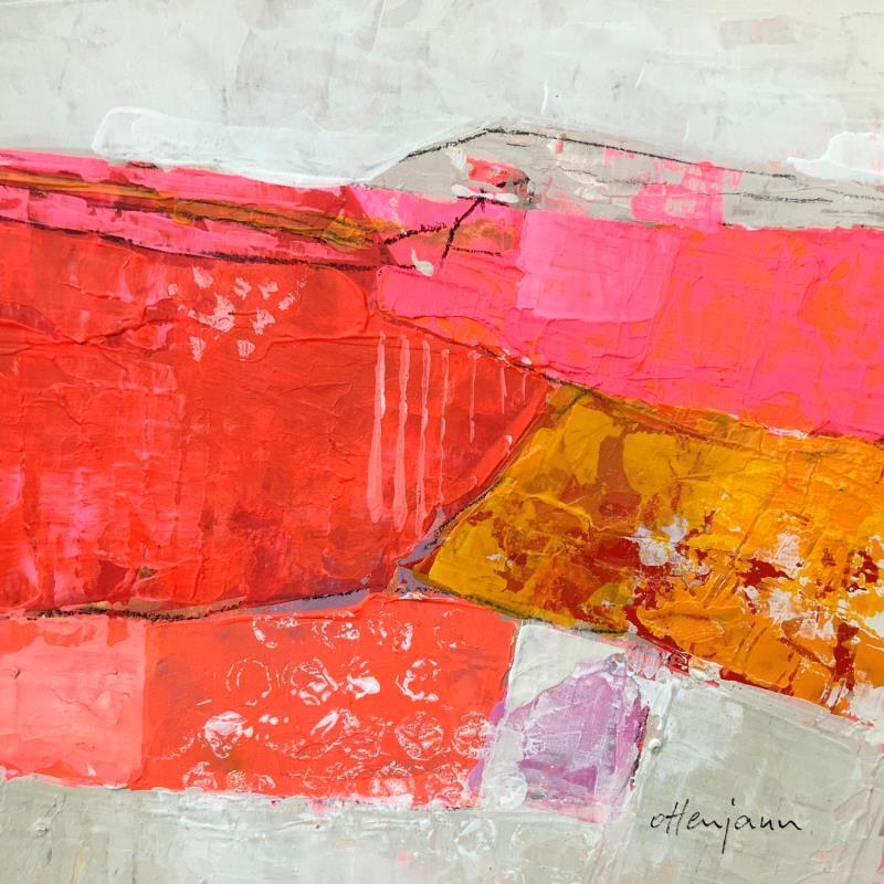 Painting Lignes de terre 2 by Ottenjann Andrea | Painting Abstract Acrylic Landscapes, Pop icons