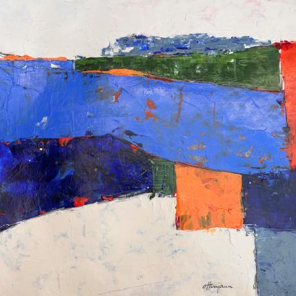 Painting Proche de la mer by Ottenjann Andrea | Painting Abstract Acrylic Landscapes