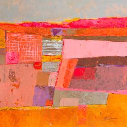 Painting Strates de lumière  by Ottenjann Andrea | Painting Abstract Acrylic Landscapes