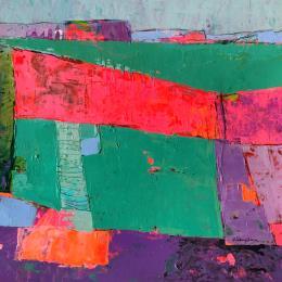 Painting Ivresse des couleurs by Ottenjann Andrea | Painting Abstract Acrylic Landscapes