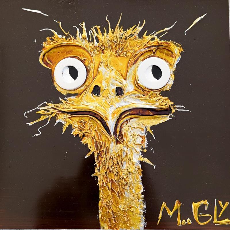 Painting BAVARDUS by Moogly | Painting Raw art Animals Acrylic Resin Pigments