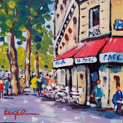 Painting CAFE PARISIEN by Euger | Painting Figurative Acrylic Life style, Society, Urban