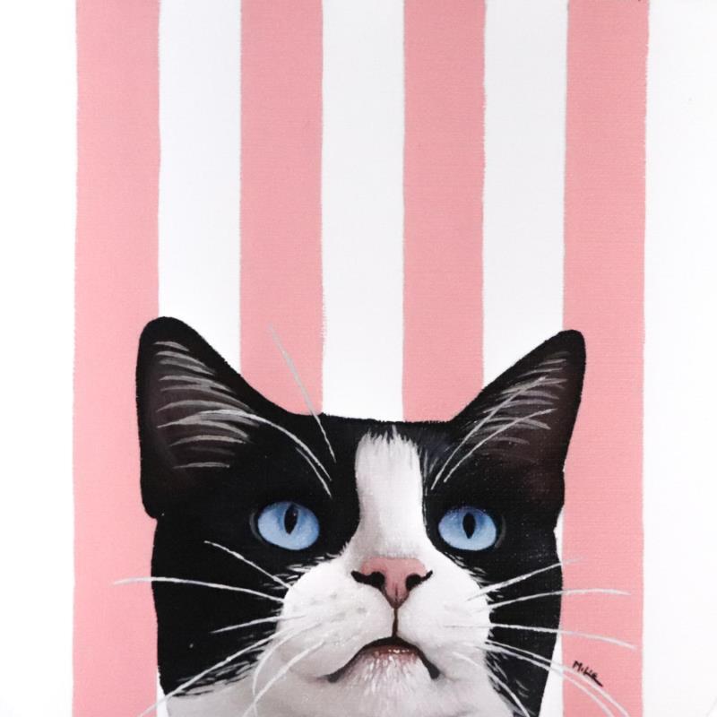 Peinture Cat see you 1 par Milie Lairie | Tableau Réalisme Huile Animaux