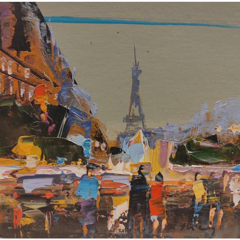 Painting Air de Paris by Frédéric Thiery | Painting Figurative Acrylic Architecture, Life style, Urban