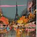 Painting Paris Tour Eiffel by Frédéric Thiery | Painting Figurative Urban Life style Architecture Acrylic