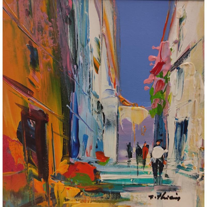 Peinture Cadaquès 11 pm par Frédéric Thiery | Tableau Figuratif Acrylique Architecture, Paysages, Urbain