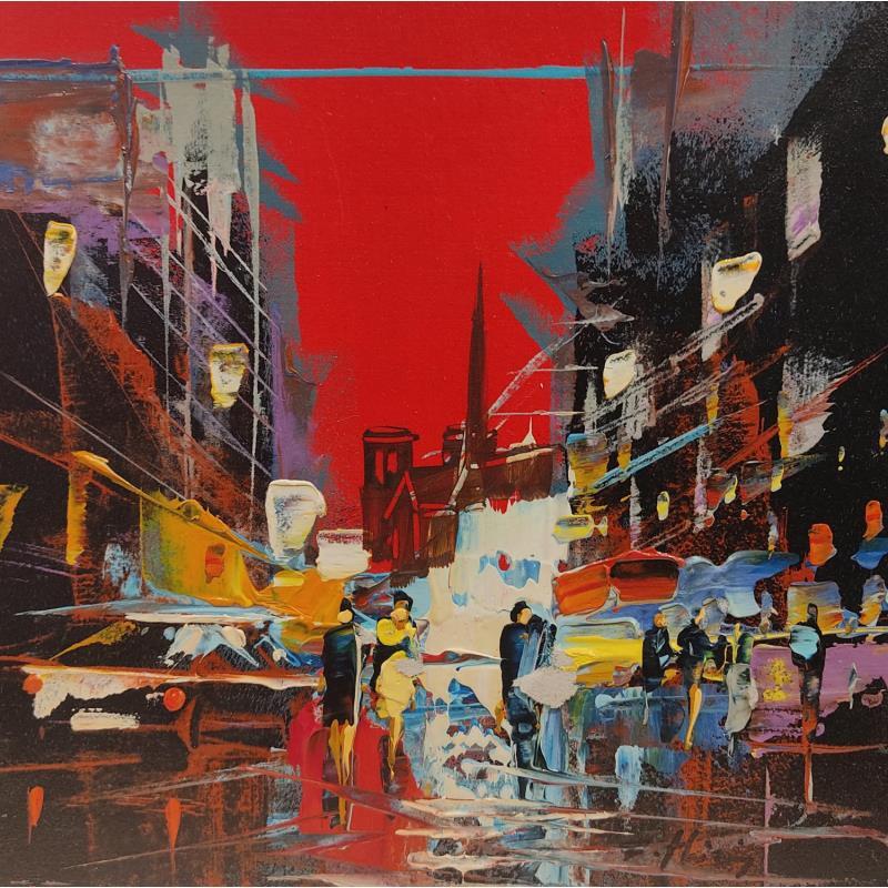 Painting Paris Notre Dâme by Frédéric Thiery | Painting Figurative Urban Life style Architecture Acrylic