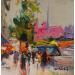 Painting Paris les bouquinistes by Frédéric Thiery | Painting Figurative Society Urban Life style Acrylic