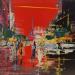 Painting Paris Champs Elysées 2 by Frédéric Thiery | Painting Figurative Urban Life style Architecture Acrylic