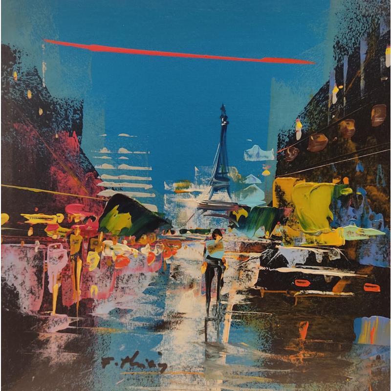 Painting Paris Eiffel Tour by Frédéric Thiery | Painting Figurative Acrylic