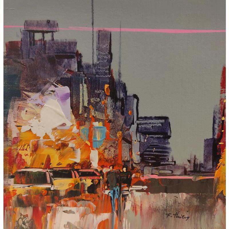 Painting To Union Square by Frédéric Thiery | Painting Figurative Acrylic Architecture, Pop icons, Society, Urban