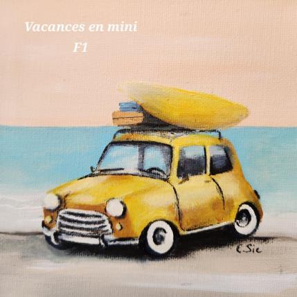Painting Mini Austin by Sie Evelyne | Painting Figurative Acrylic Life style