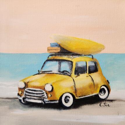 Painting Mini Austin by Sie Evelyne | Painting Figurative Acrylic Life style