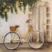 Painting Bicyclette sous les orangers by Sie Evelyne | Painting Figurative Life style Acrylic