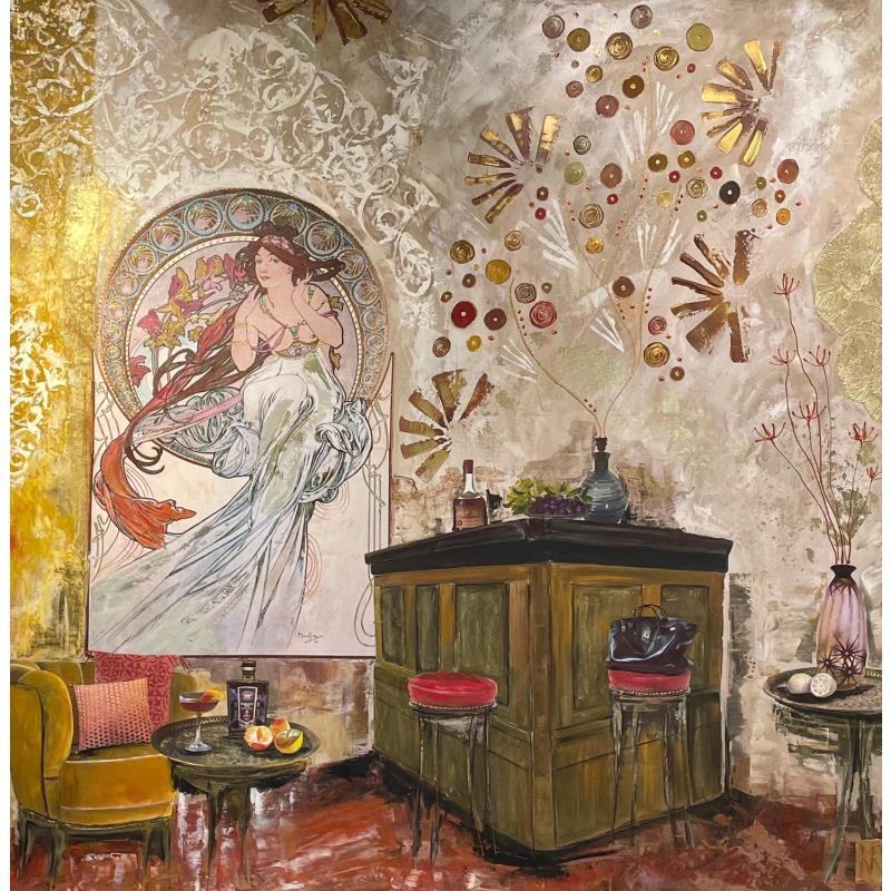 Painting Les escapades de stella by Romanelli Karine | Painting Figurative Acrylic, Gluing