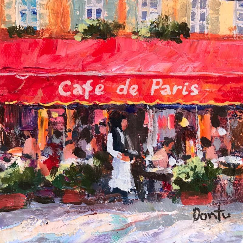 Gemälde Café de Paris  von Dontu Grigore | Gemälde Figurativ Urban Öl