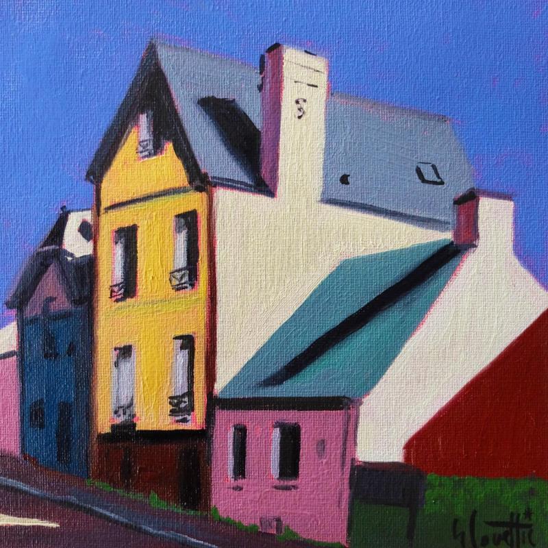 Painting View of Bd Srob Lorient by Coueffic Sébastien | Painting Figurative Oil Architecture, Life style, Pop icons, Urban