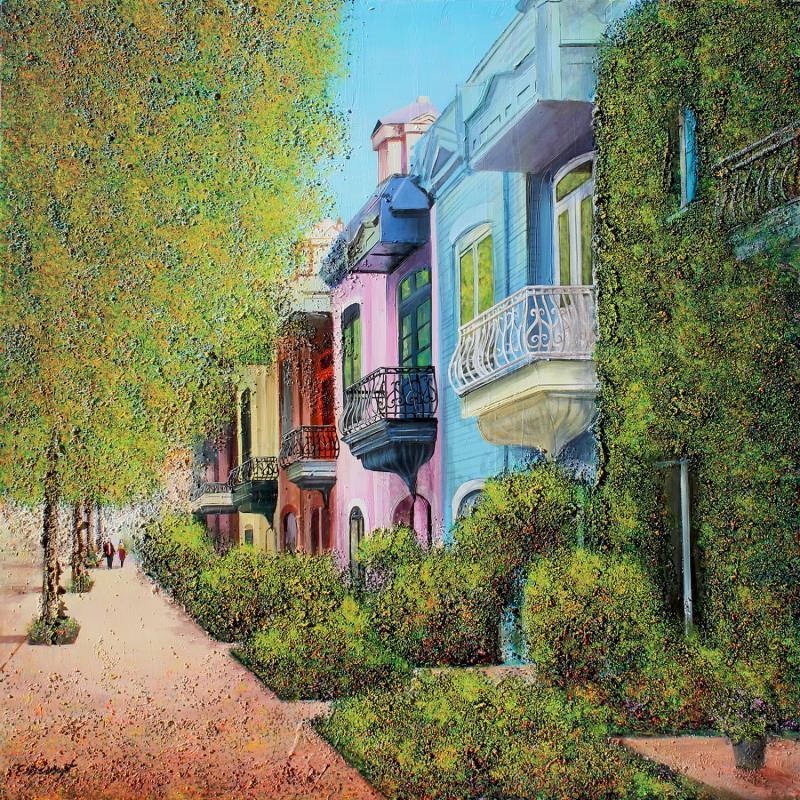 Painting Montréal en couleurs by Dessapt Elika | Painting Impressionism Acrylic, Sand