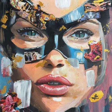 Painting Catwoman by Caizergues Noël  | Painting Pop-art Acrylic, Gluing Pop icons