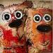 Peinture Selfie for 2 par Maury Hervé | Tableau Art Singulier Animaux